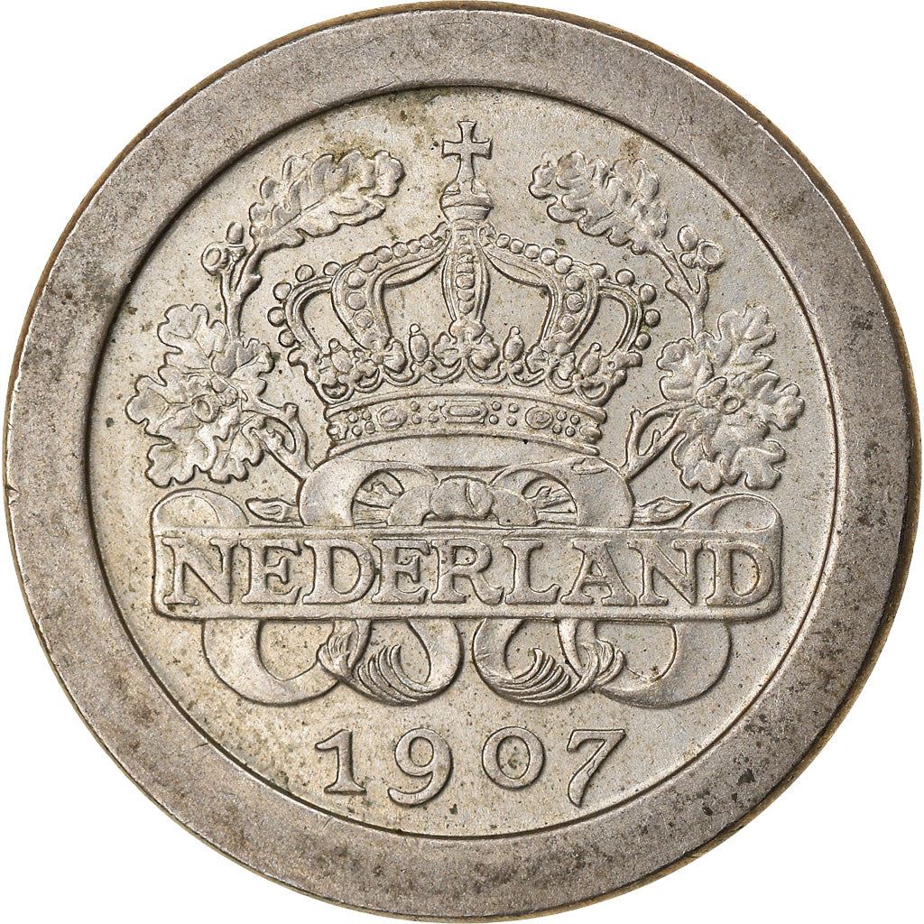 Netherlands | 5 Cents Coin | Copper-nickel | Crown | Wreath | KM:137 | 1907-1909