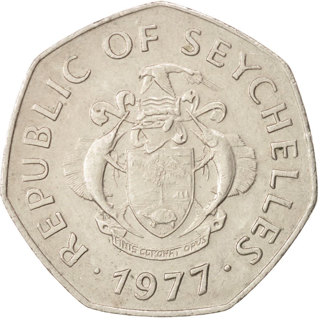 Seychelles | 5 Rupees Coin | Palm tree | Km:36 | 1977