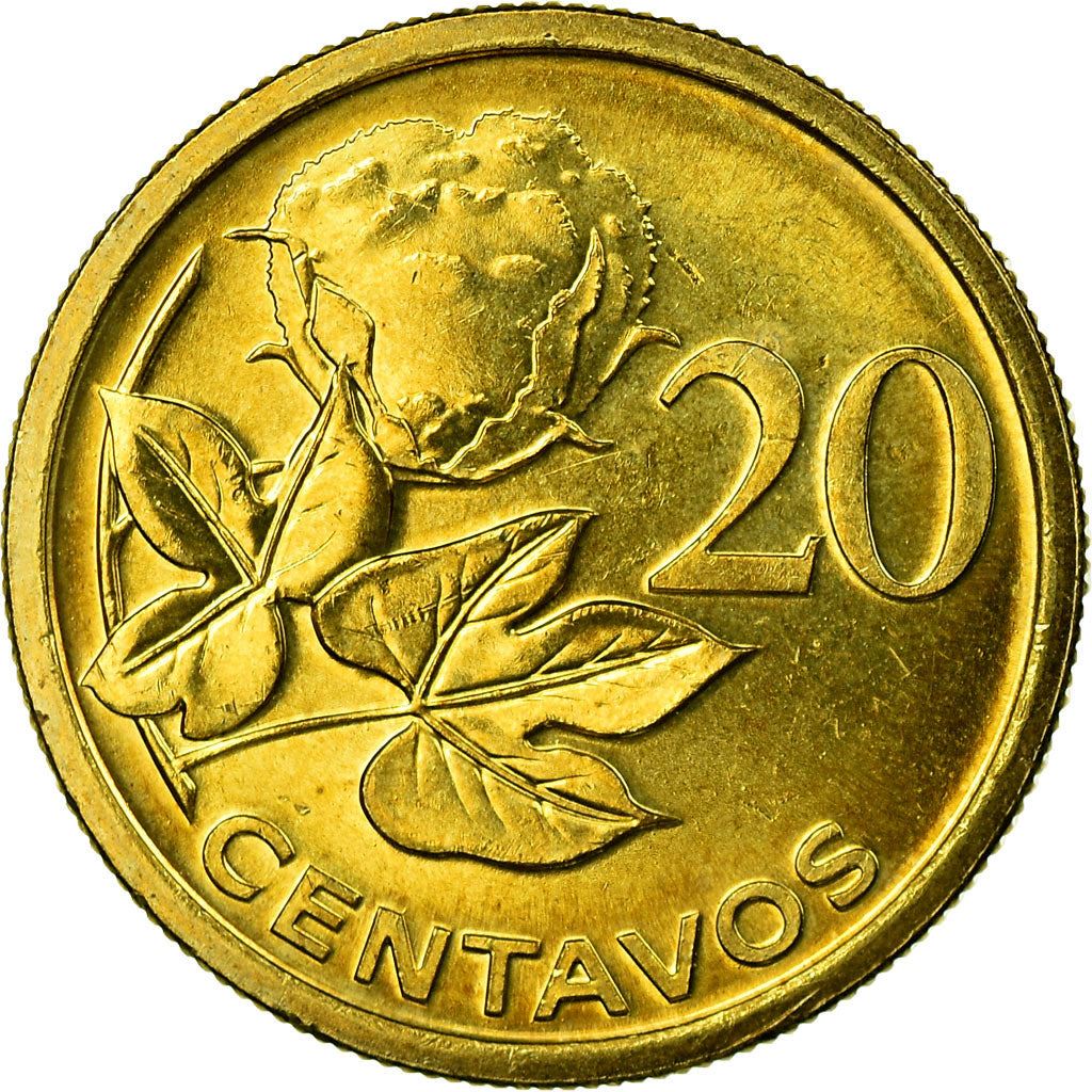 Mozambique | 20 Centavos Coin | Cotton Plant | Km:135 | 2006