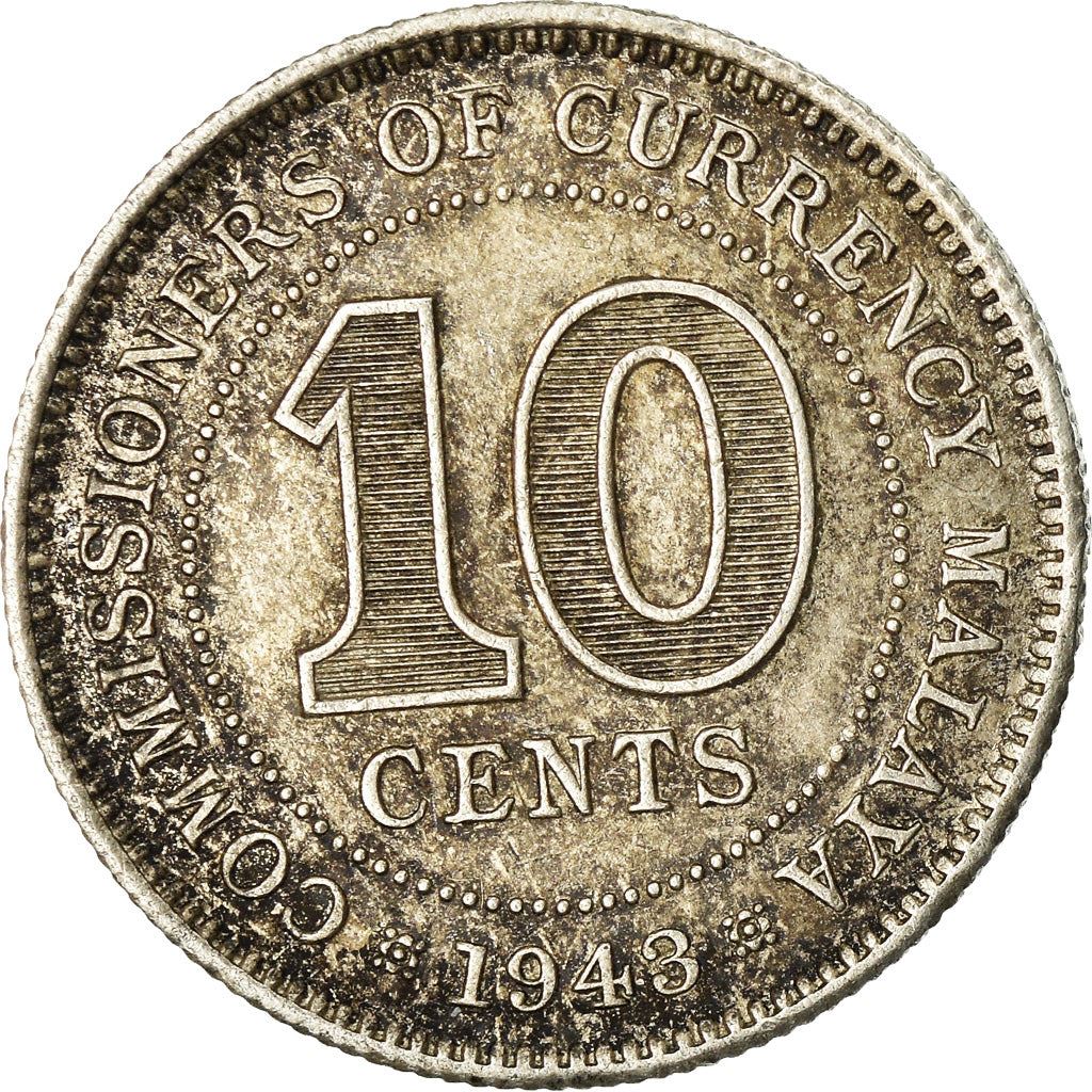 Malaya | 10 Cents Coin | George VI | KM:4a | 1943 - 1945