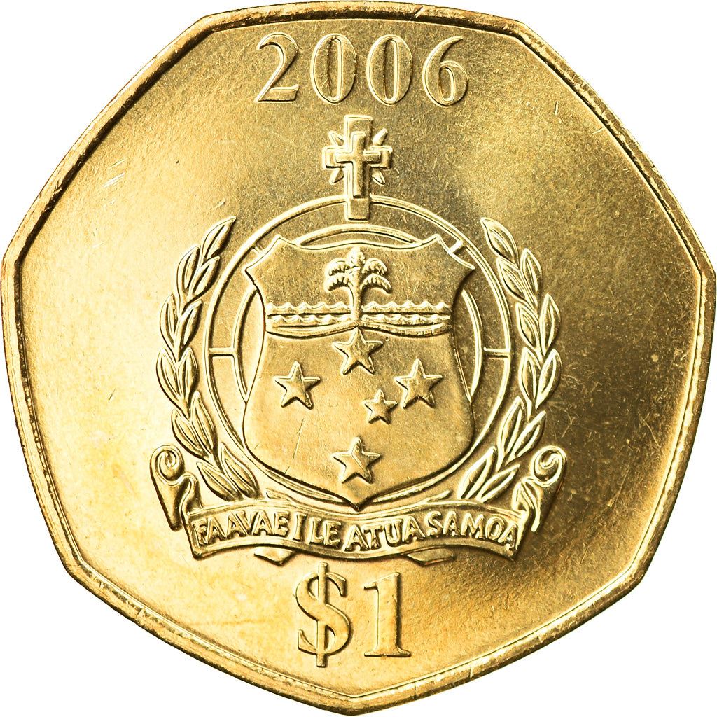 Samoa | 1 Tala Coin | Malietoa Tanumafili II | Shield | Cross | Km:135 | 2002 - 2006