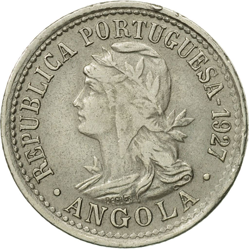 Angola | 10 Centavos / 2 Macutas Coin | Libertine | Km:67 | 1927 - 1928