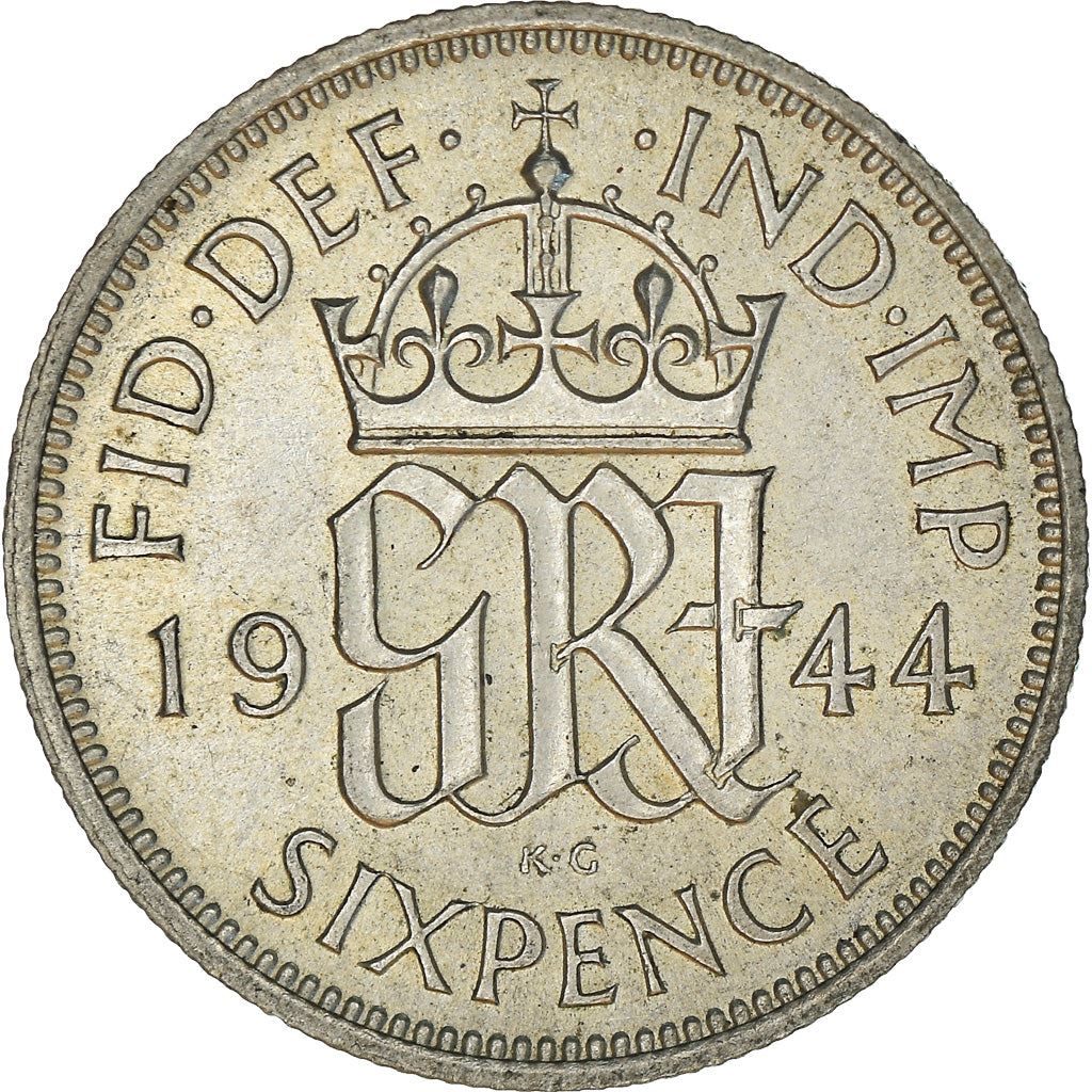 United Kingdom | 6 Pence Coin | George VI | KM:852 | 1937 - 1946