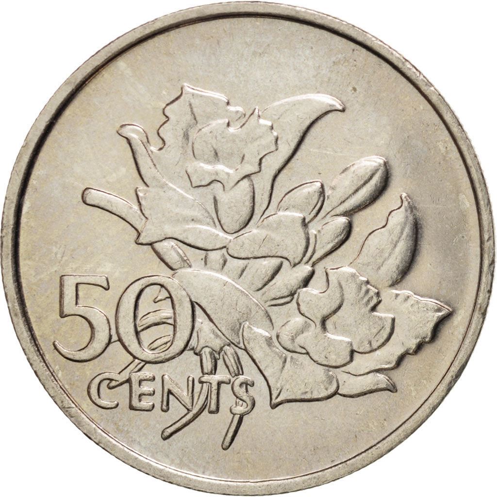 Seychelles | 50 Cents Coin | Orchid Flower | Km:34 | 1977