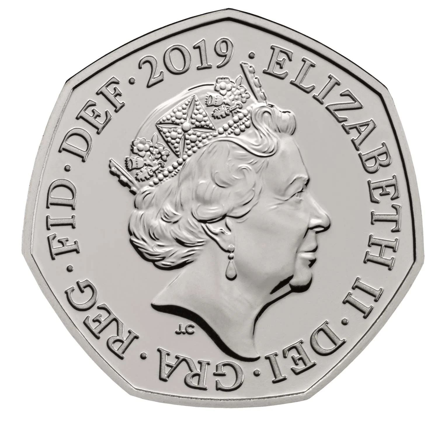 United Kingdom | British 50 Pence Coin | Queen Elizabeth II | Sherlock Holmes | 2019