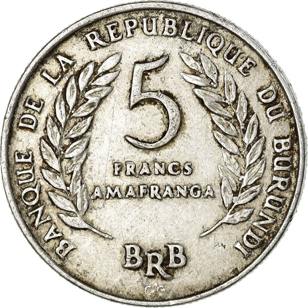 Burundi | 5 Francs Coin | Wreath | Km:16 | 1967 - 1971