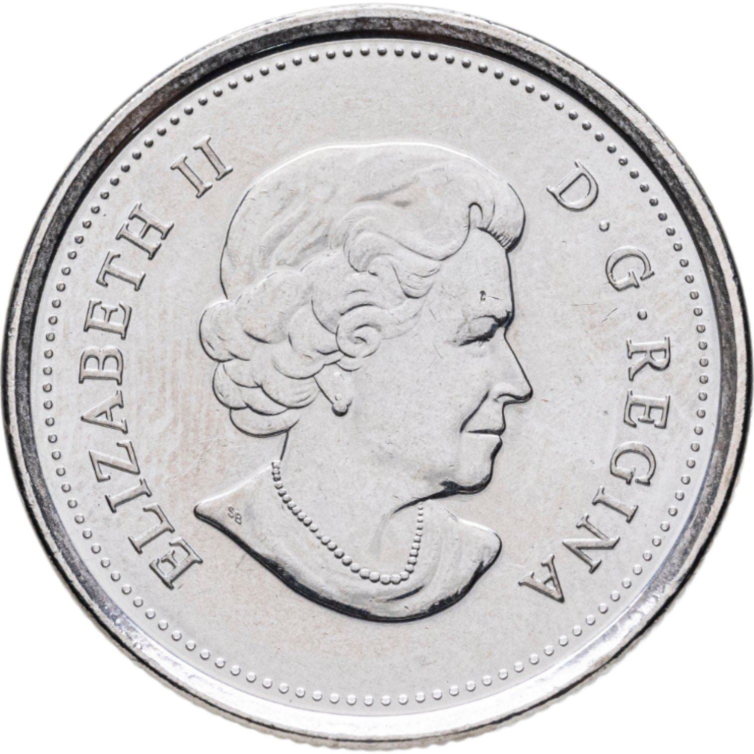 Canada | 25 cent mønt | Træbison | Nikkeleret stål | KM:1168 | 2011