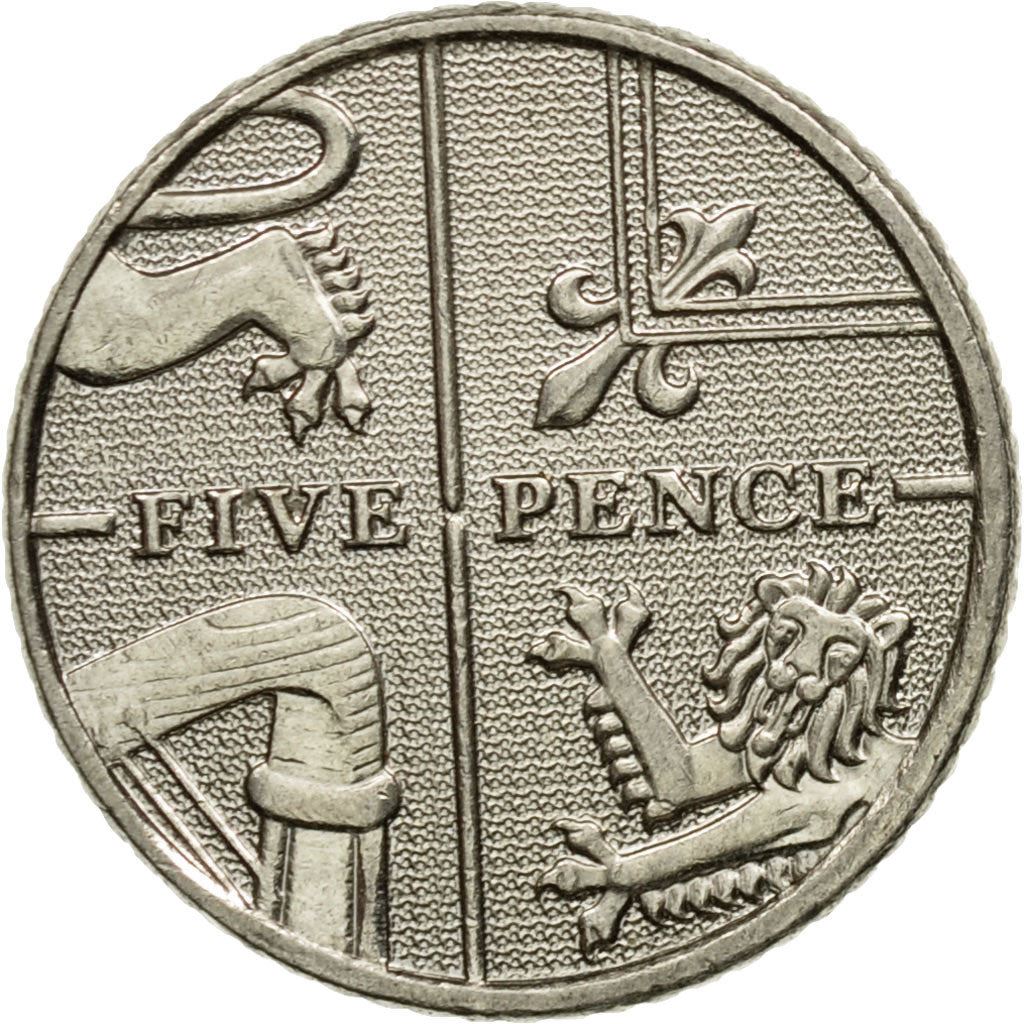 United Kingdom | 5 Pence Coin | Elizabeth II | Km:1109 | 2008 - 2010