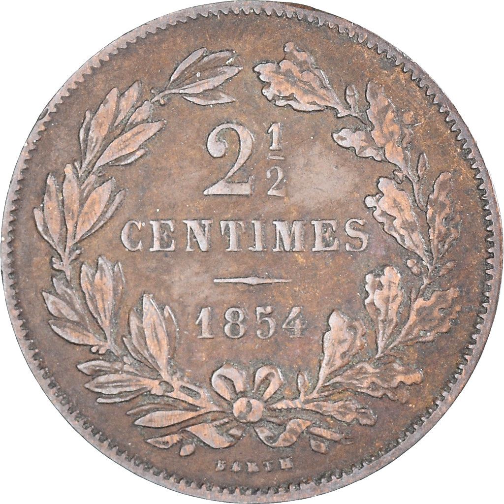 Luxembourg Coin Luxembourger 2.5 Centimes Coin | Willem III | Adolphe | Guillaume IV | KM21 | 1854 - 1908