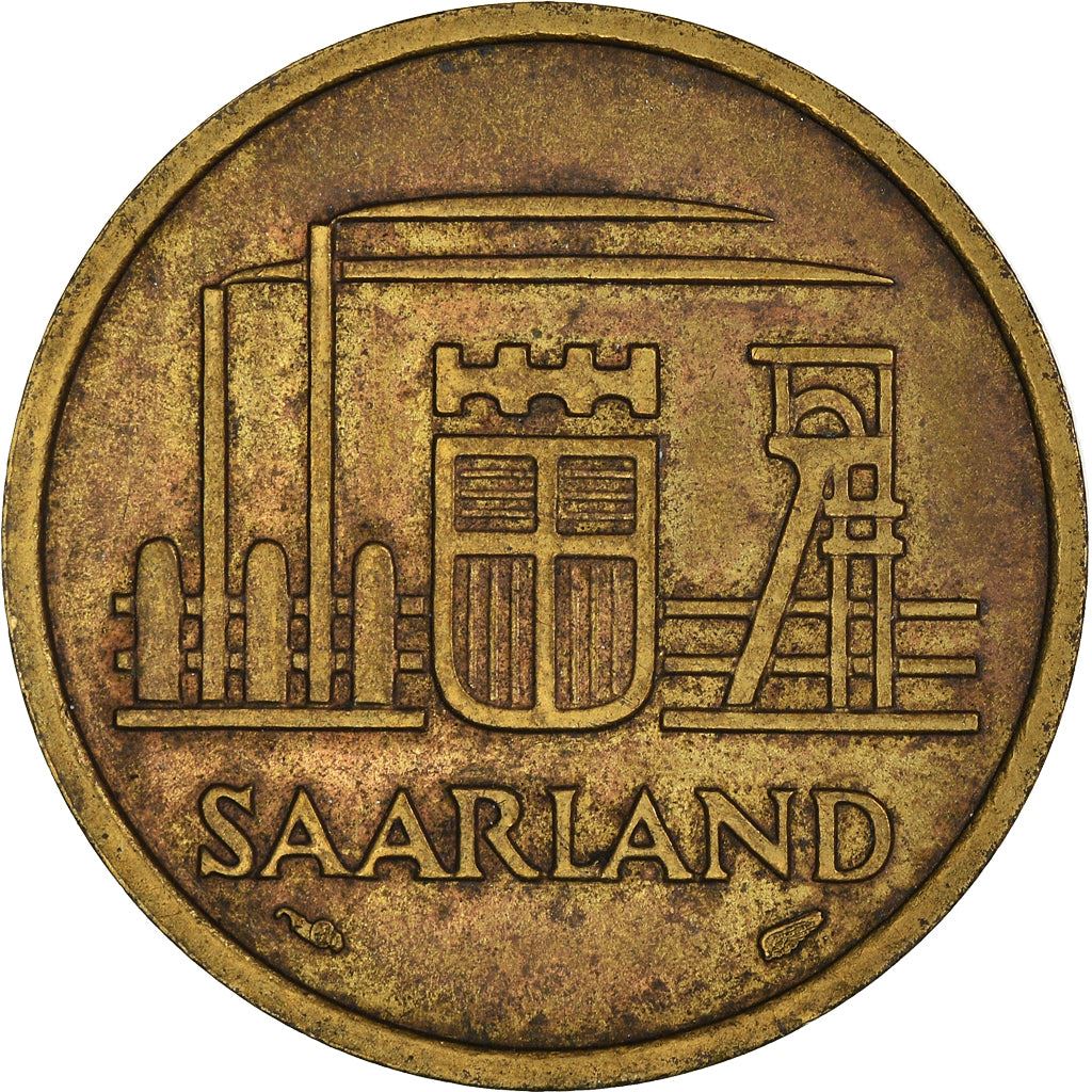 Saar | 20 Franken Coin | Industrial scene | Km:2 | 1954