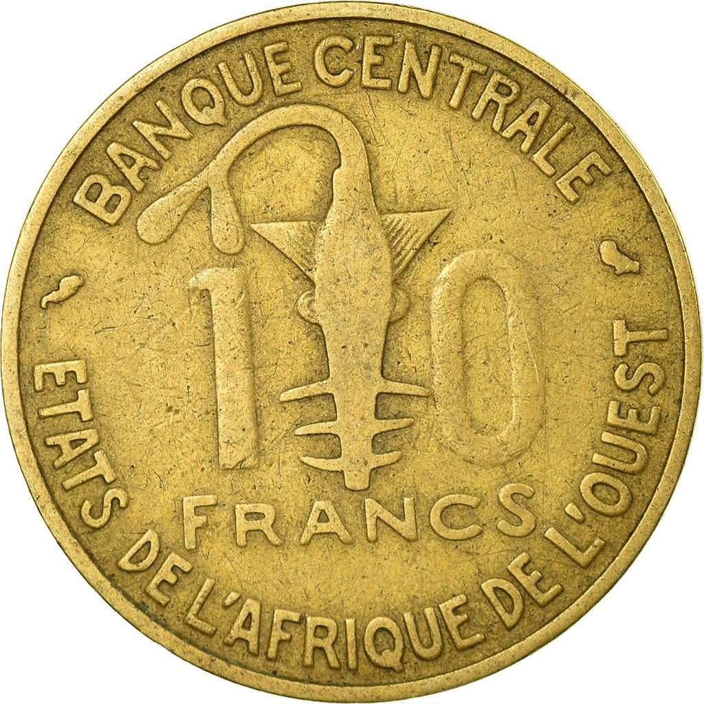 Western African States | 10 Francs Cfa Coin | Emblem of Central Bank | Gazelle | Km:1 | 1959 - 1964