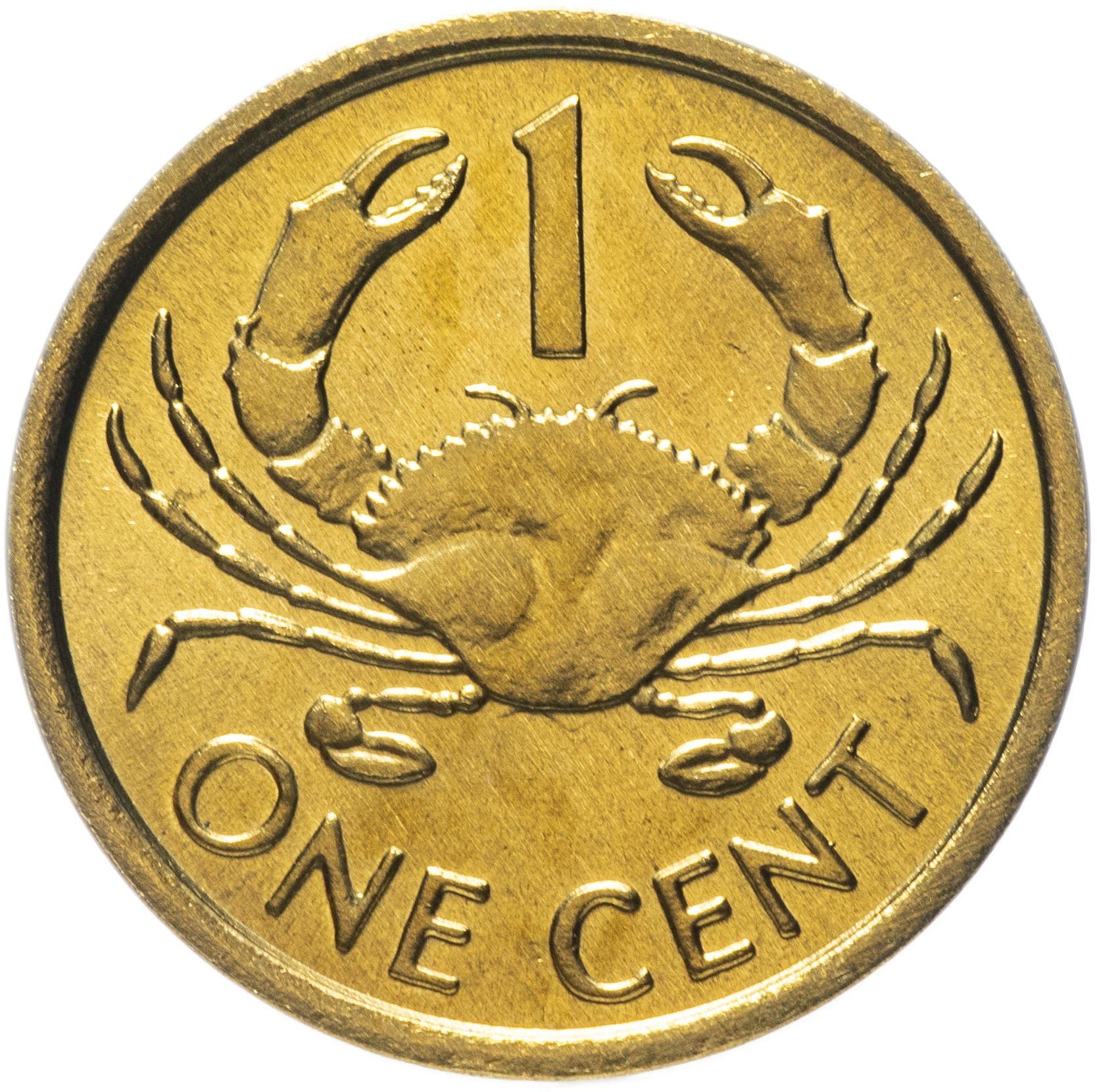 Seychelles | 1 Cent Coin | Mud crab | Km:46 | 1982 - 2004