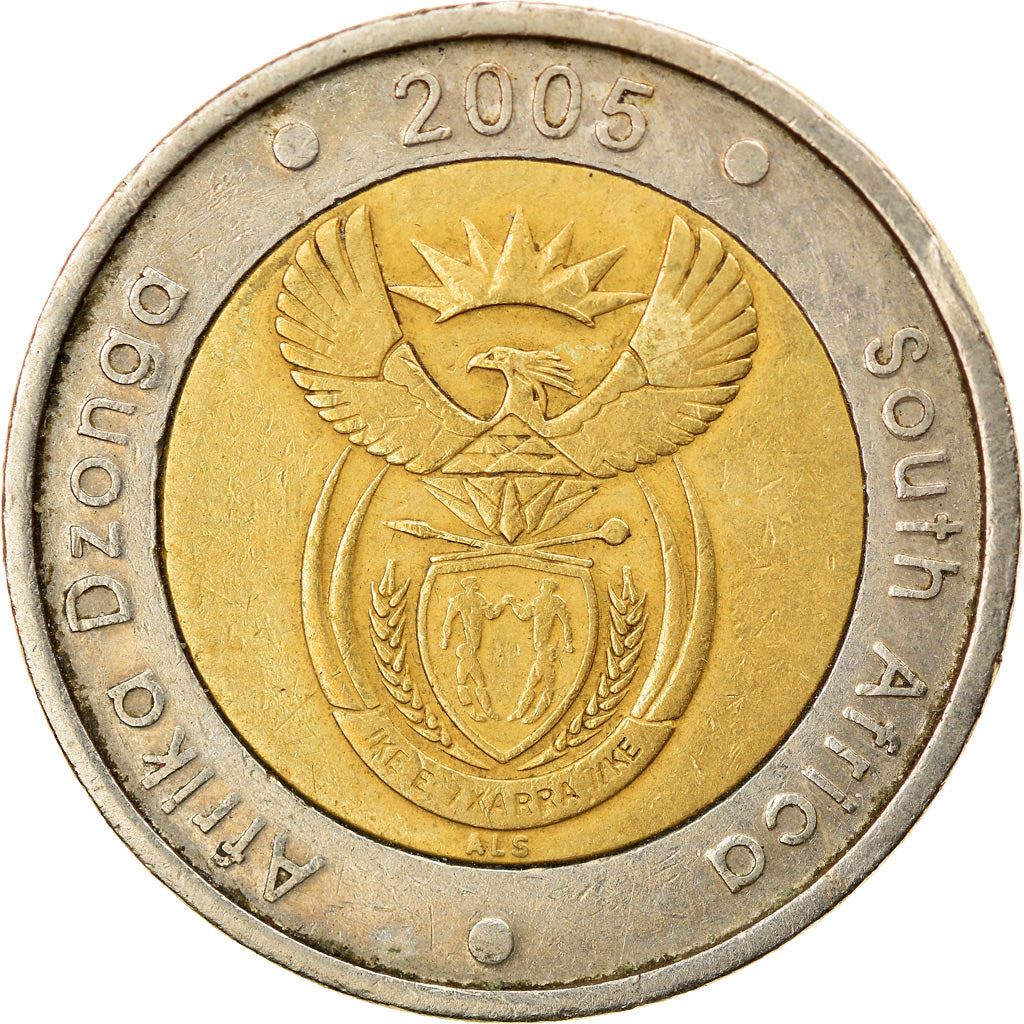 South Africa | 5 Rand Coin | Animals | Wildebeest | Gnu | Km:297 | 2005