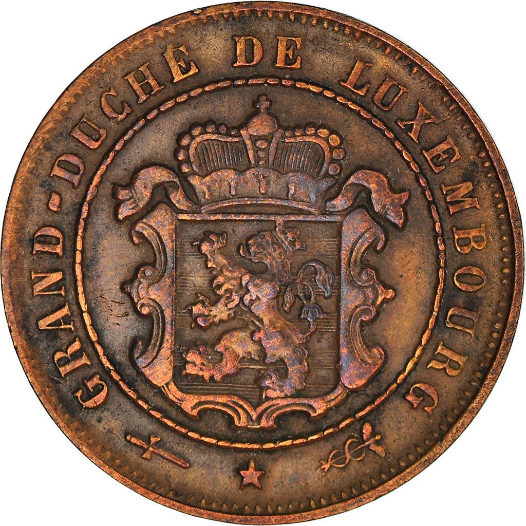 Luxembourg Coin Luxembourger 2.5 Centimes Coin | Willem III | Adolphe | Guillaume IV | KM21 | 1854 - 1908