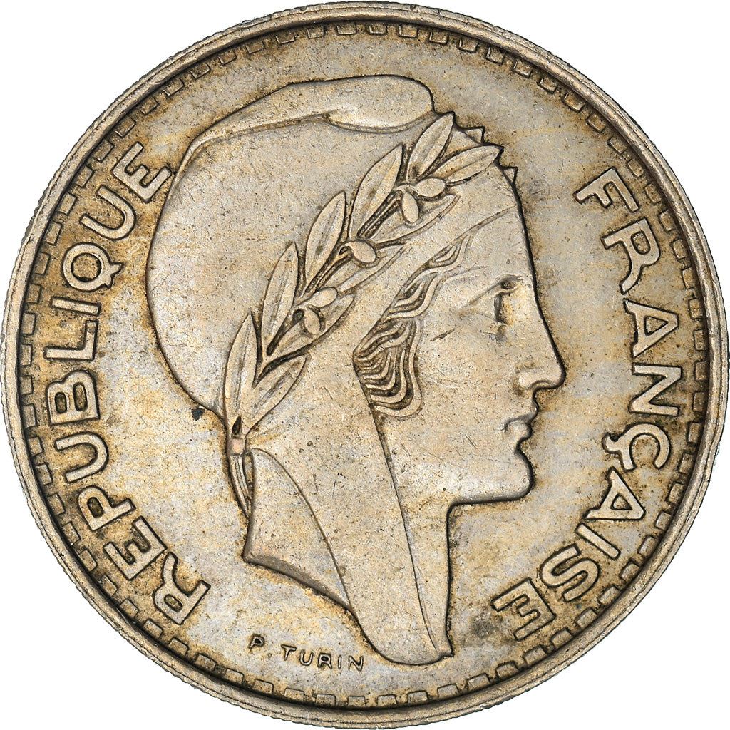 Algeria 100 Francs Coin | Marianne | Phrygian Cap | KM93 | 1950 - 1952