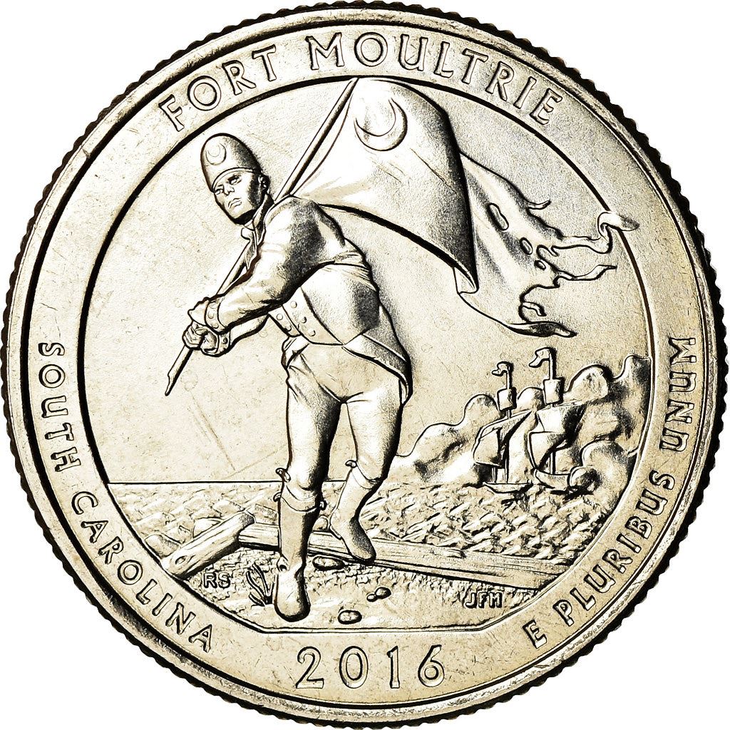 United States | 1/4 Dollar Coin | Fort Moultrie | KM:639 | 2016