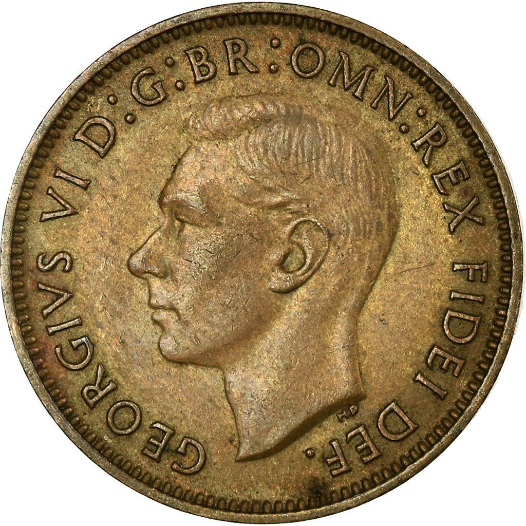 United Kingdom | 1 Farthing Coin | Eurasian wren | Km:867 | 1949 - 1952