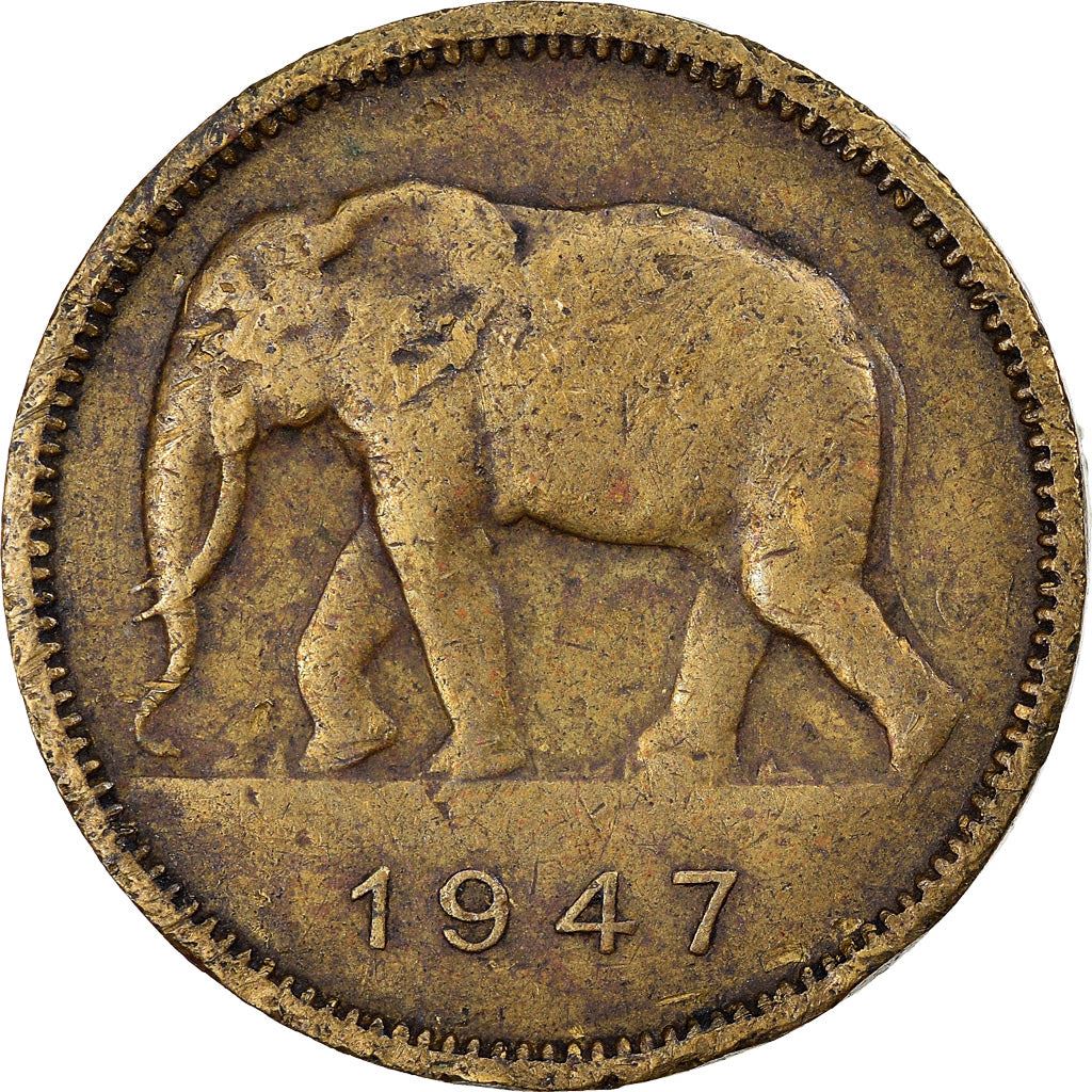 Belgian Congo | 2 Francs Coin | Elephant | Km:28 | 1946 - 1947