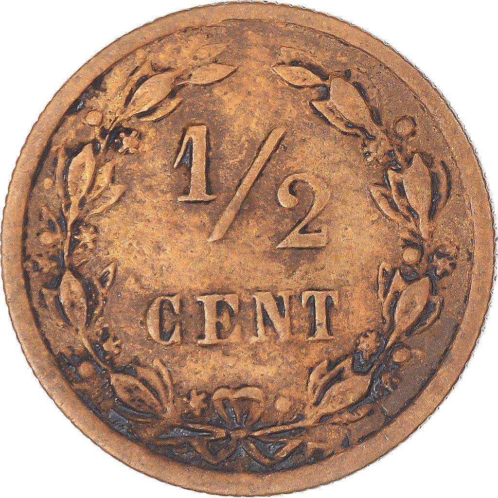 Netherlands | 1/2 Cent Coin | Lion | Km:109 | 1878 - 1901