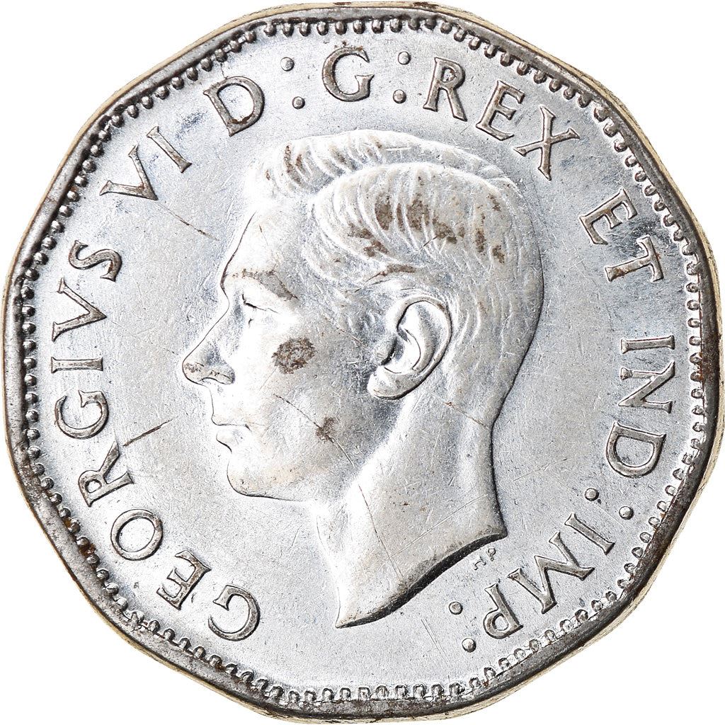 Canada | 5 Cents Coin | Chromium plated steel | KM:40a | 1944-1945