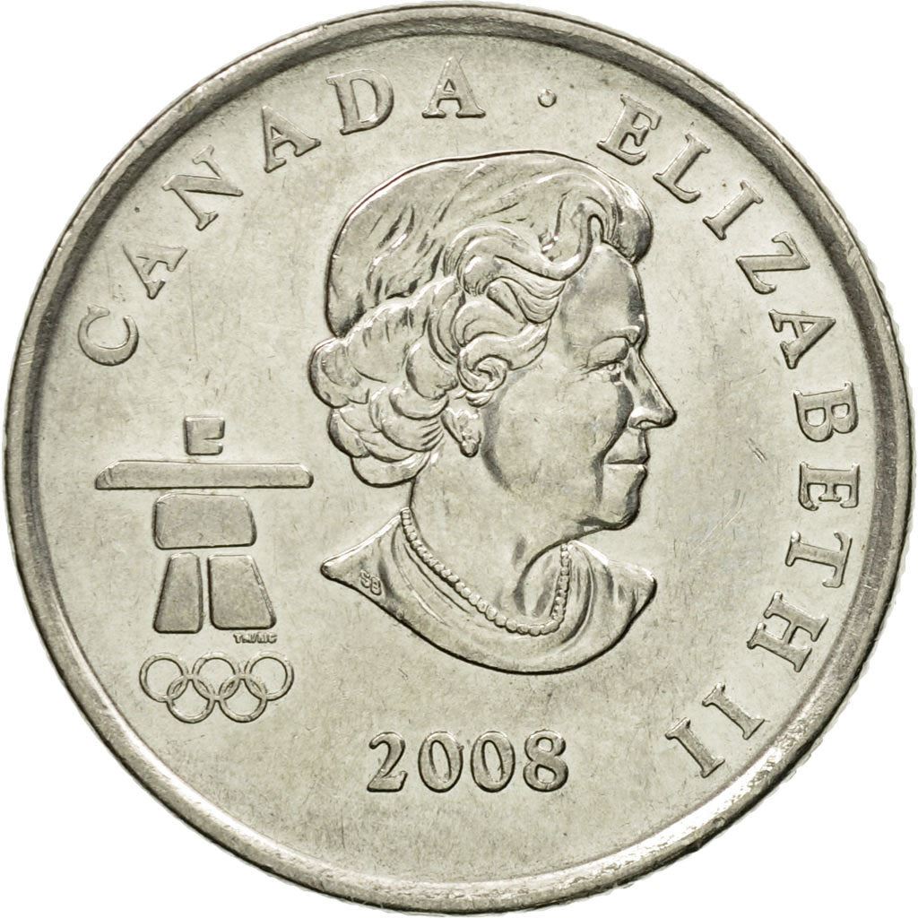 Canada | 25 Cents Coin | Nickel plated steel | Snowboarding | KM:768 | 2008