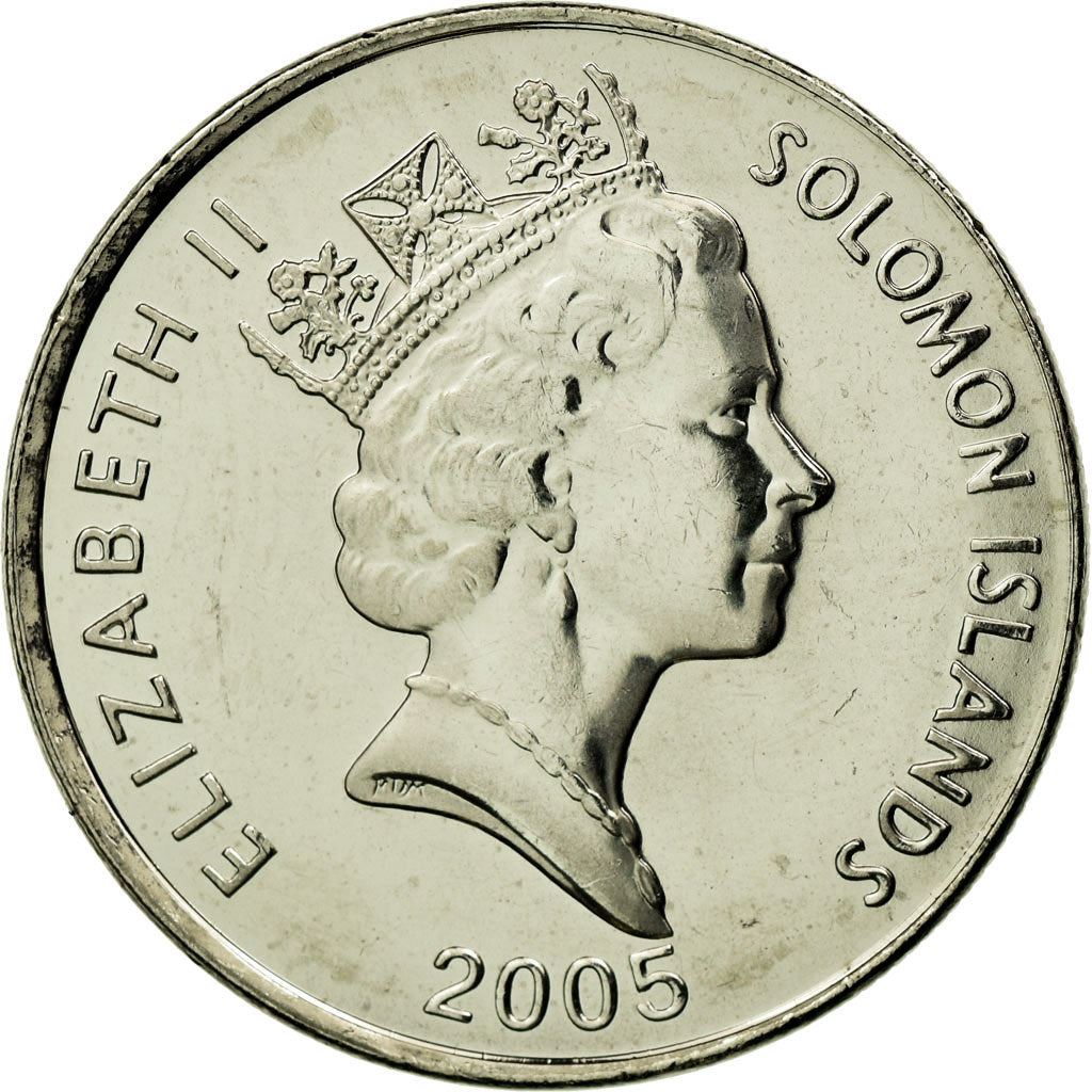 Salomonøerne | 10 Cents Mønt | Elizabeth II | Adaro | Havånd | Km:27A | 1990 - 2010