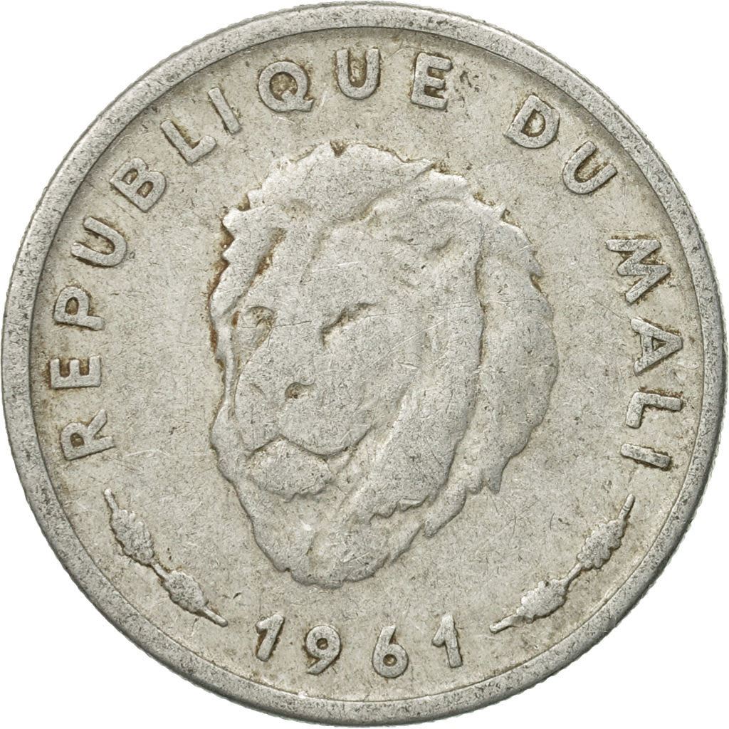 Mali | 25 Francs Maliens Coin | Lion's head | Km:4 | 1961