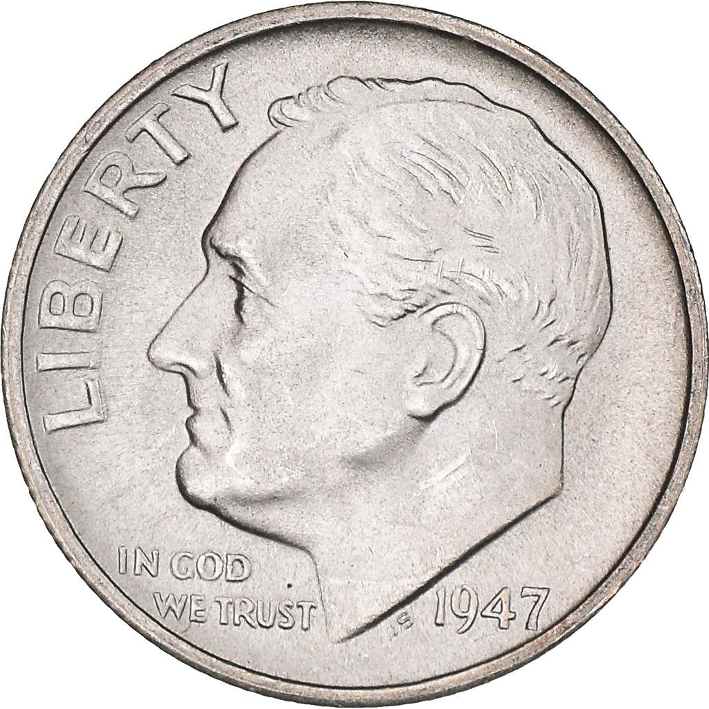 Vereinigte Staaten | 1 Dime Münze | Franklin D. Roosevelt | KM:195 | 1946 - 1964