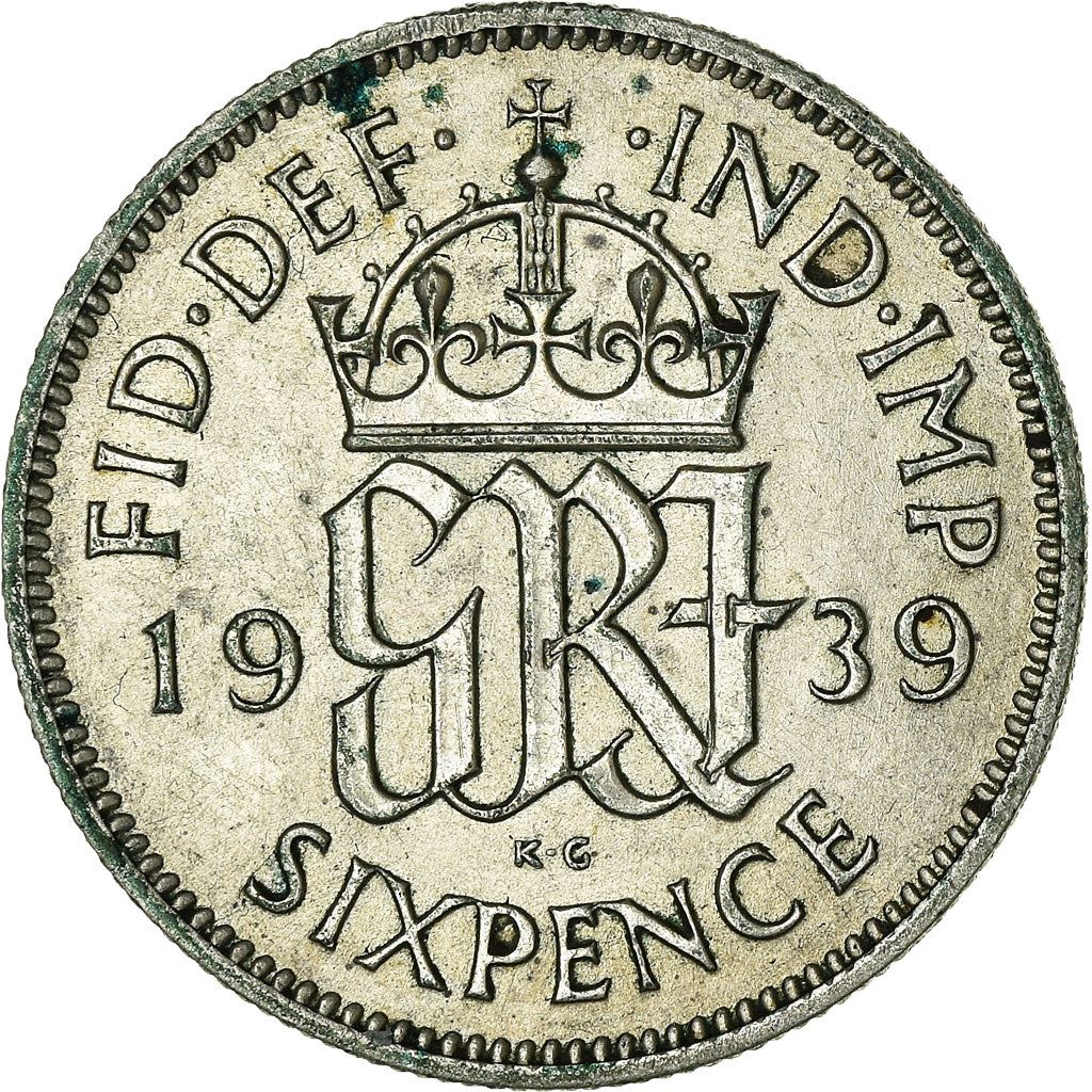 United Kingdom | 6 Pence Coin | George VI | KM:852 | 1937 - 1946