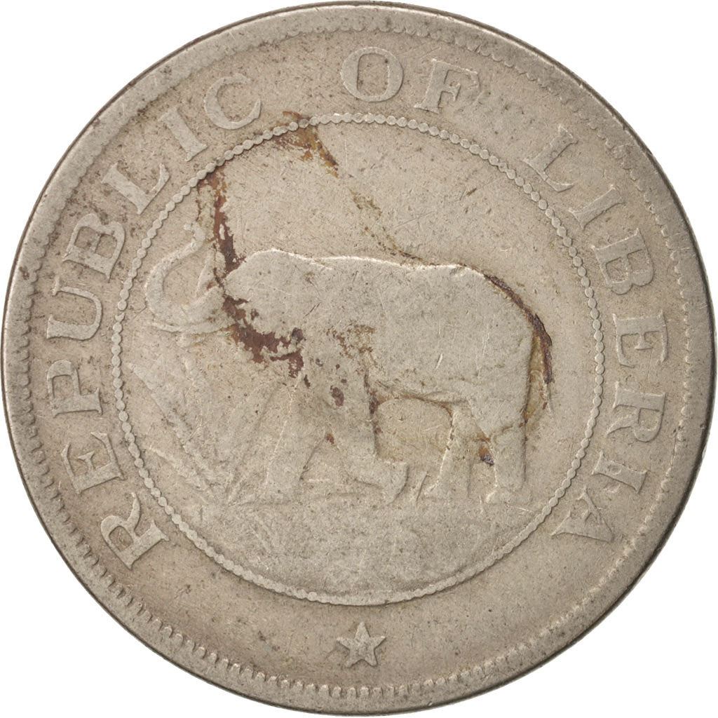 Liberia | 2 Cents Coin | Elephant | Km:12A | 1941 - 1978
