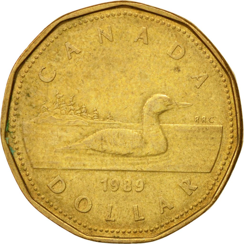 Canada | 1 Dollar Coin | Bronze plated nickel | 2nd portrait | KM:157 | 1987-1989
