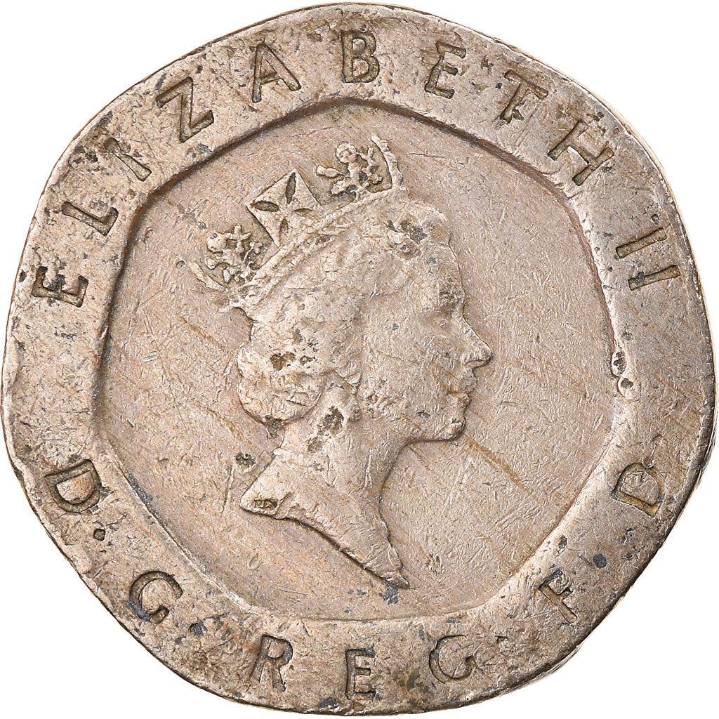United Kingdom | 20 Pence Coin | Elizabeth II | Km:939 | 1985 - 1997