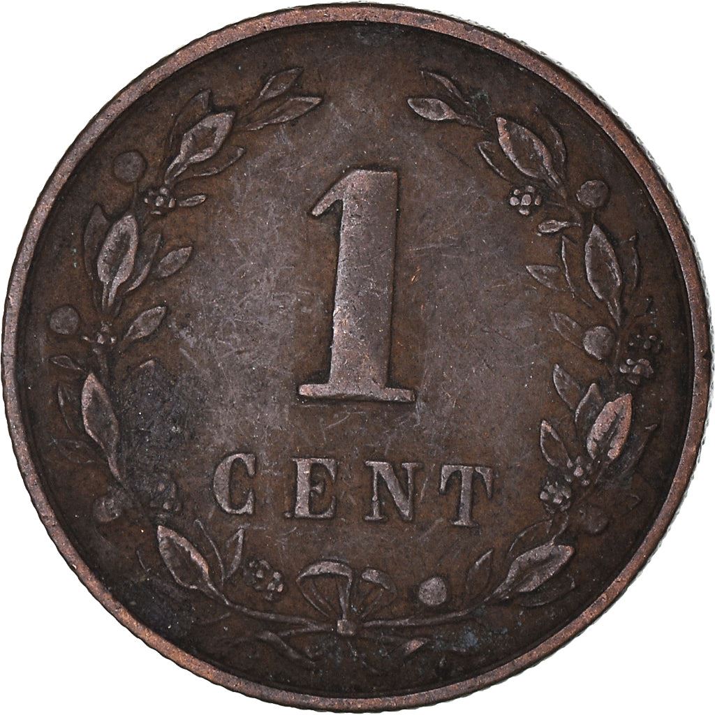 Nederlandene | 1 Cent Mønt | Løve | Km:107 | 1877 - 1900