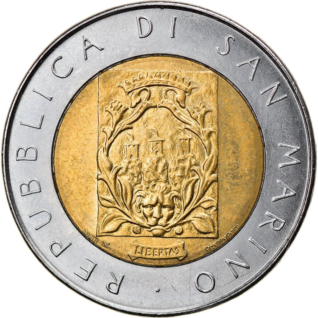 San Marino | 500 Lire Coin | Second tower | Km:226 | 1988