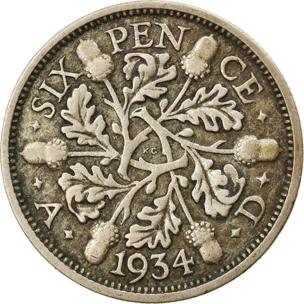 United Kingdom | 6 Pence Coin | George V | KM:832 | 1927 - 1936