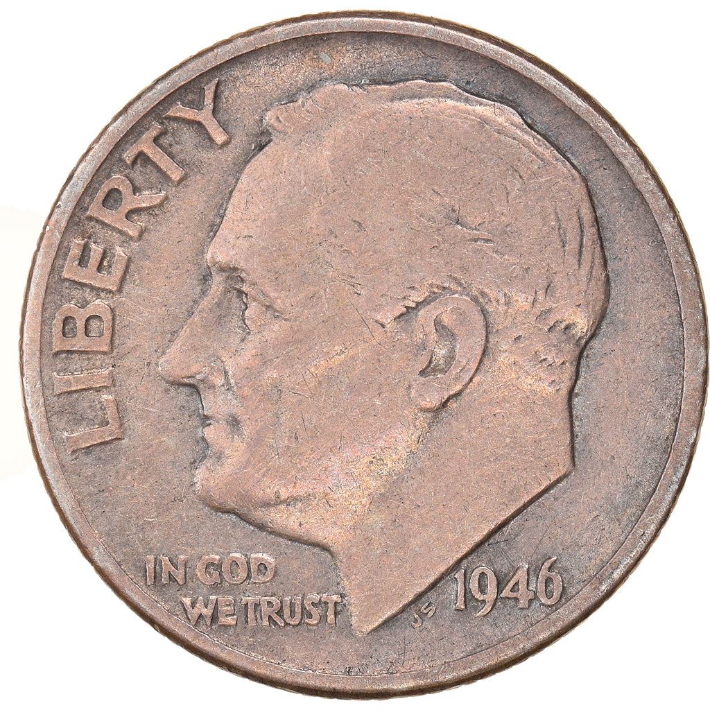 Vereinigte Staaten | 1 Dime Münze | Franklin D. Roosevelt | KM:195 | 1946 - 1964