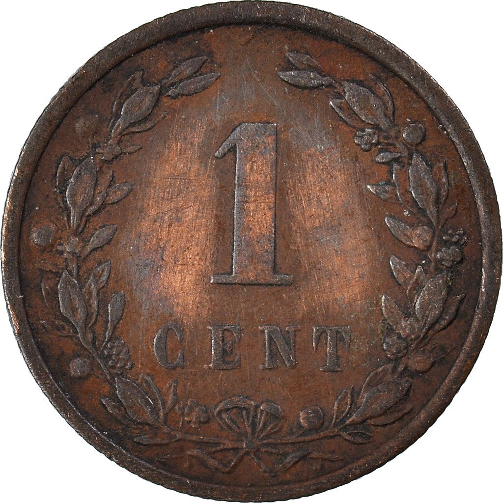 Nederlandene | 1 Cent Mønt | Løve | Km:107 | 1877 - 1900