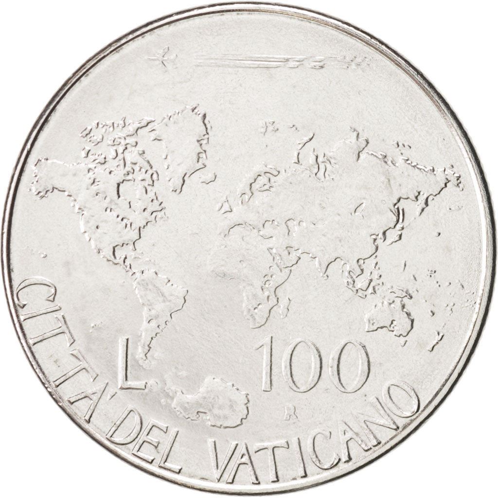 Vatican City | 100 Lire Coin | John Paul II | Km:188 | 1985