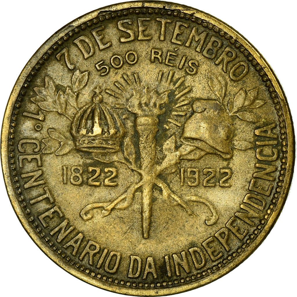 Brazil | 500 Reis Coin | Independence | Km:521 | 1922