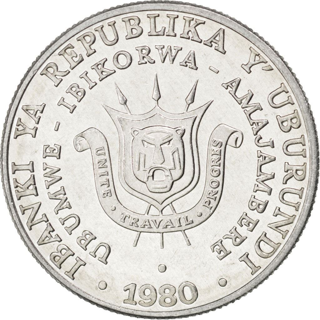 Burundi | 5 Francs Coin | Coat of arms | Km:20 | 1976 - 2013