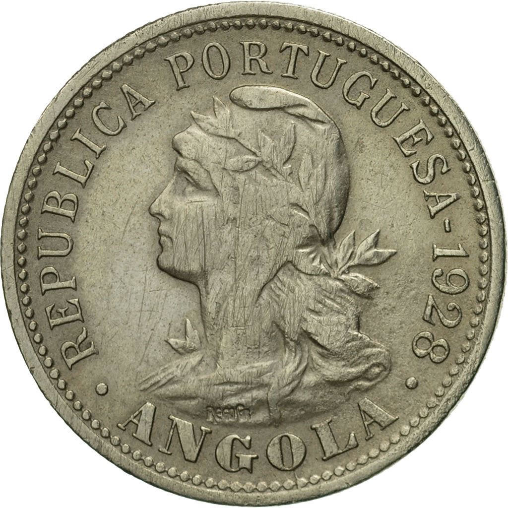 Angola | 20 Centavos / 4 Macutas Coin | Libertine | Km:68 | 1927 - 1928