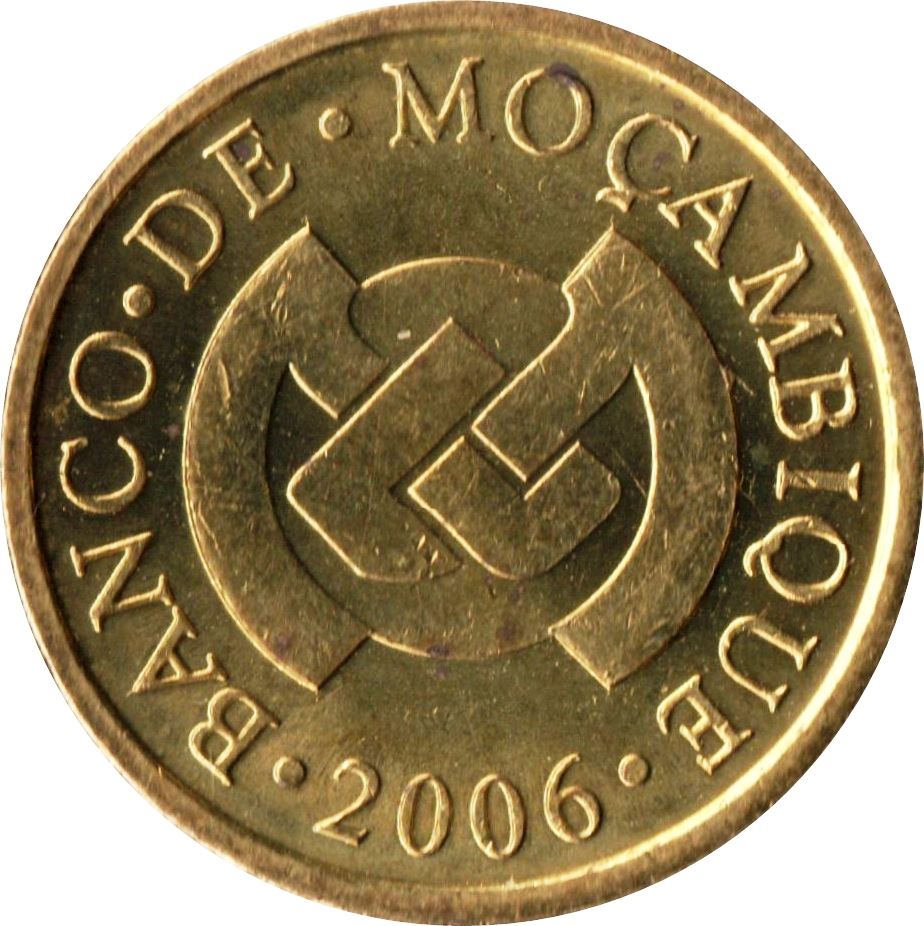 Mozambique | 20 Centavos Coin | Cotton Plant | Km:135 | 2006
