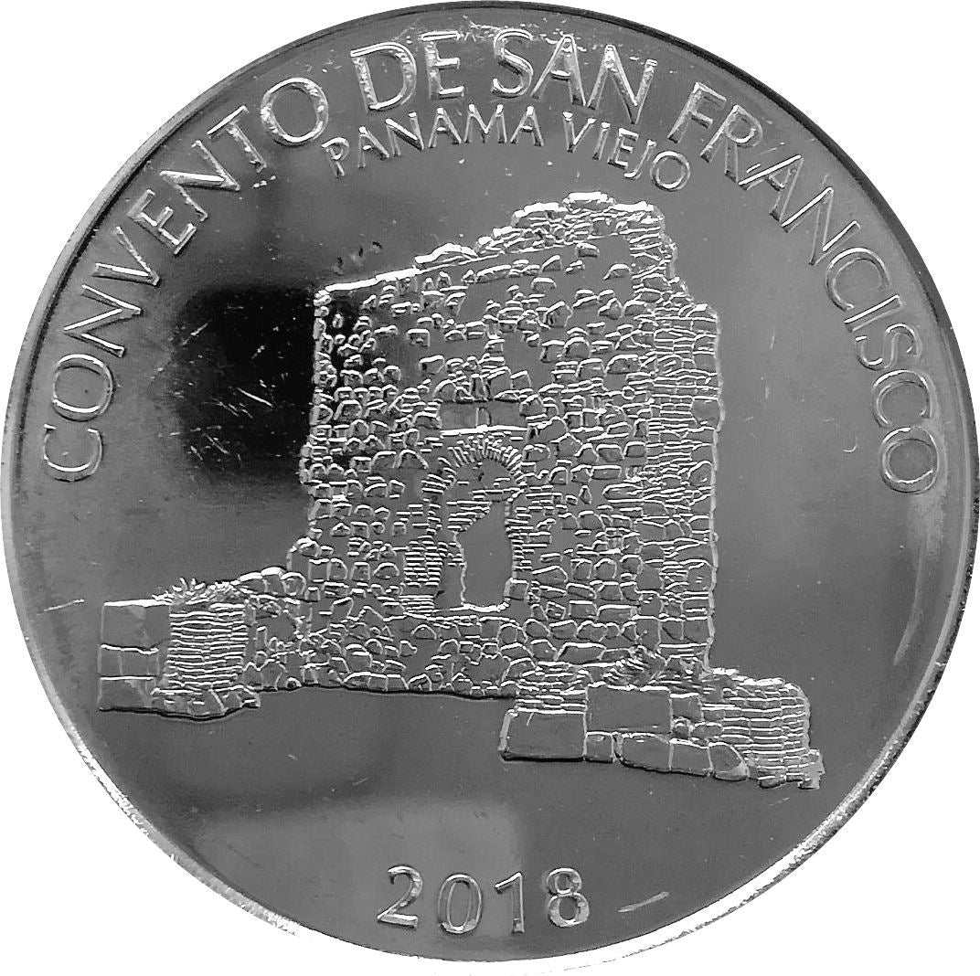 Panama 1/2 Balboa Coin | Convent of San Francisco | KM161 | 2018