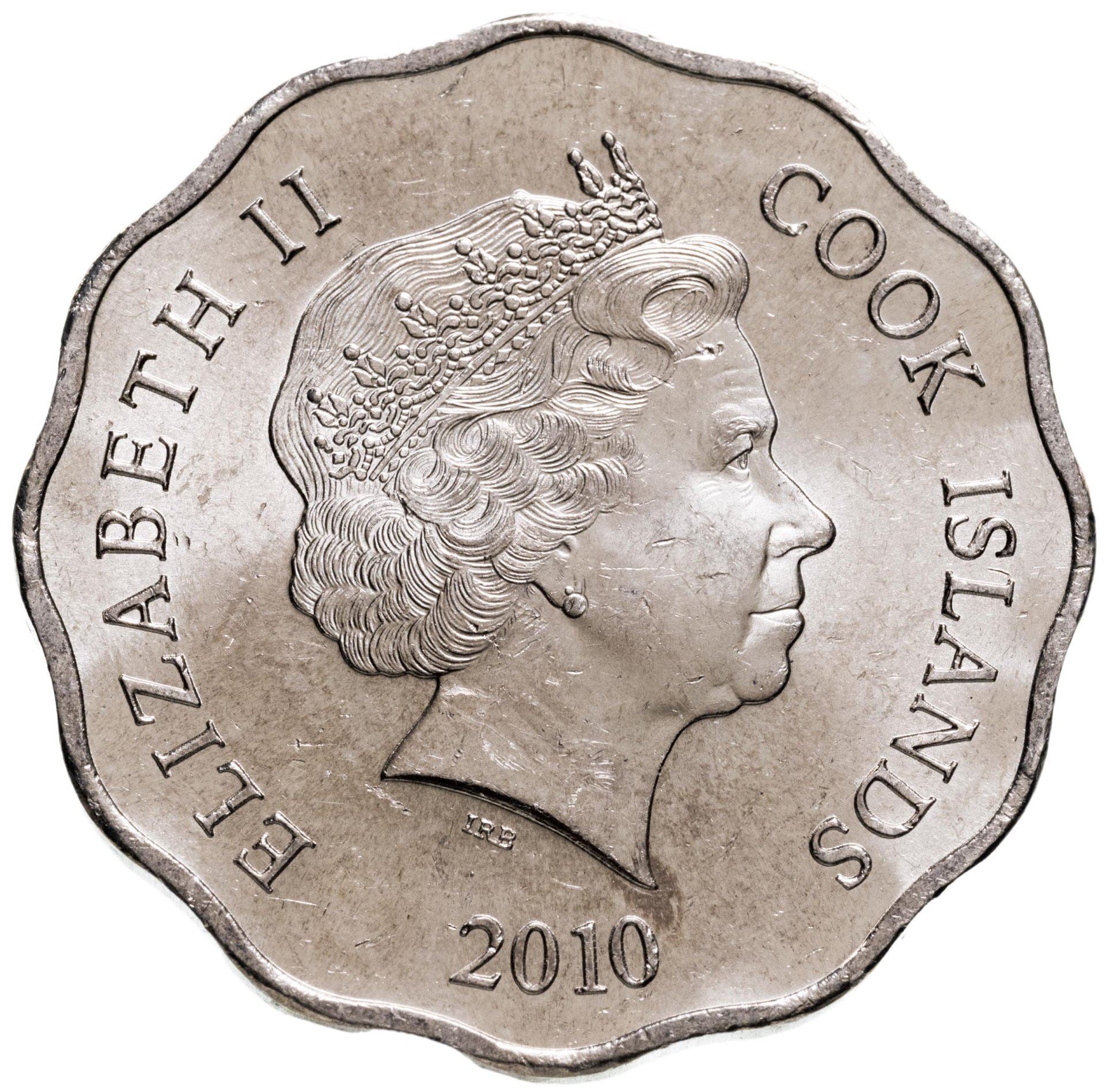 Cook Islands | 1 Dollar Coin | Elizabeth II | Tangaroa | KM:416 | 2003 - 2010