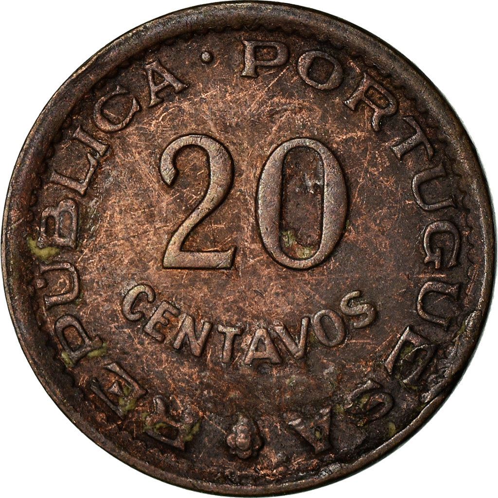 Mozambique | 20 Centavos Coin | Bundle of Arrows | Km:88 | 1973 - 1974