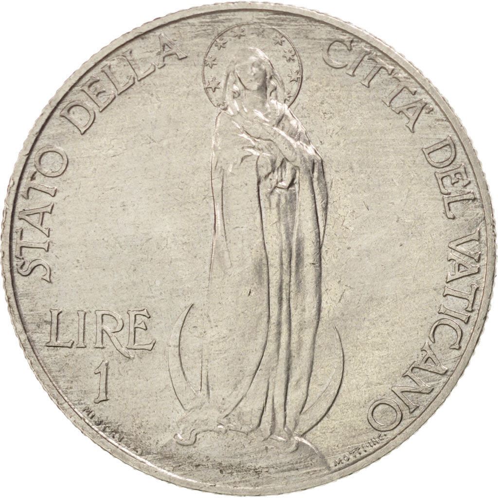 Vatican City | 1 Lira Coin | Virgin Mary | Km:5 | 1929 - 1937
