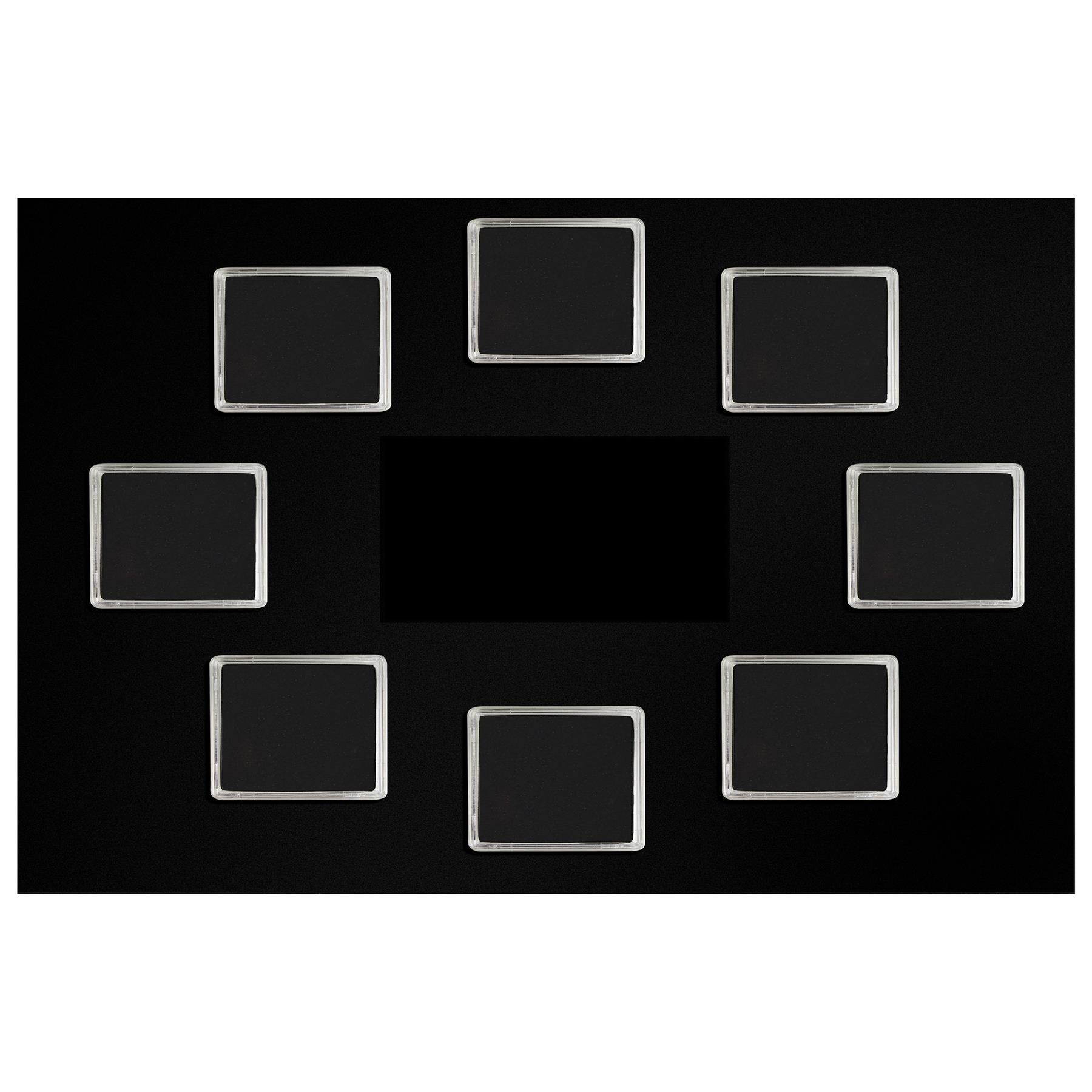 M-BOX Coin Box | Box for Presenting Coins in Square Capsules | 4 Sizes - XS to L | 12 Compartment Variations - 1 to 20