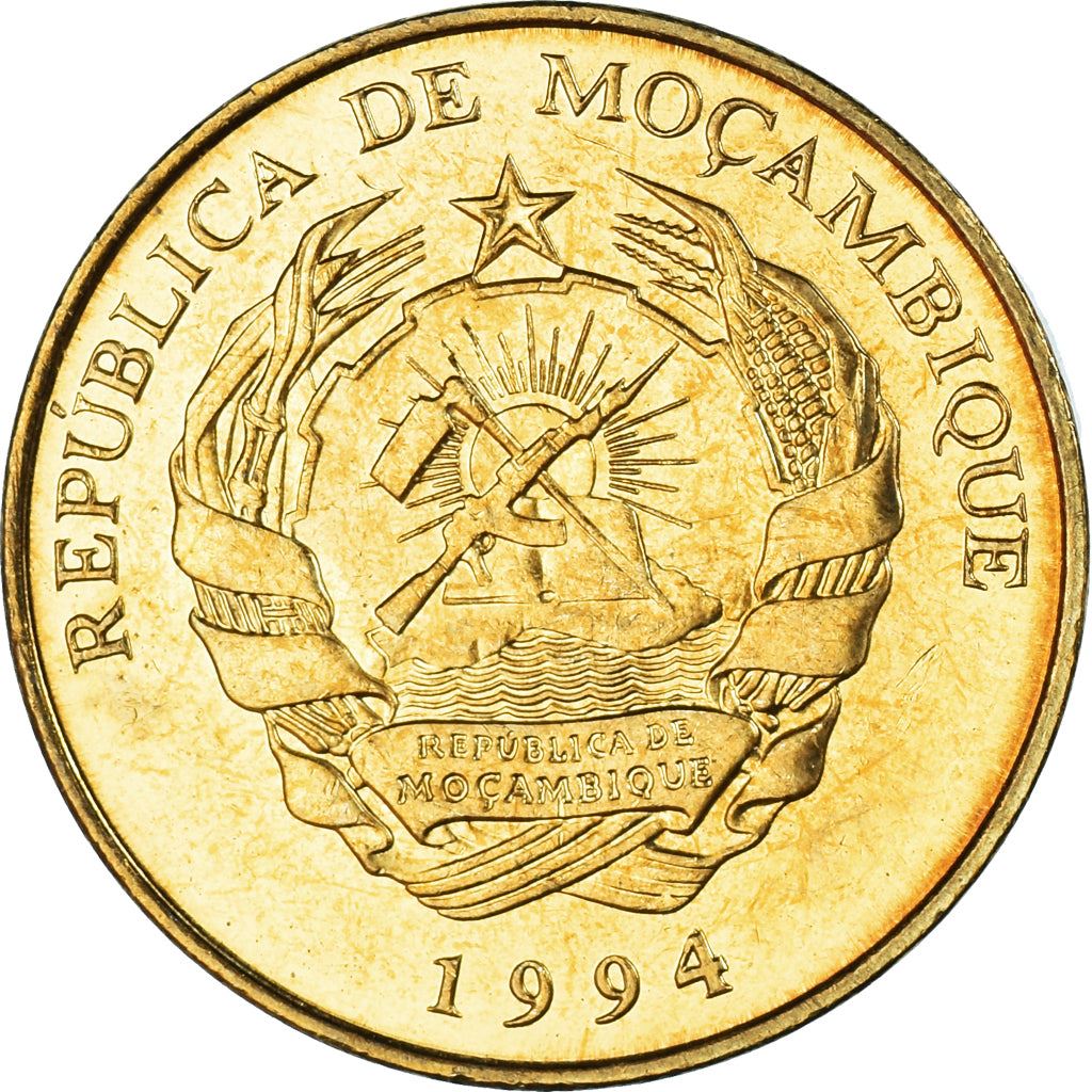 Mozambique | 20 Meticais Coin | Cashew Branch | Km:118 | 1994