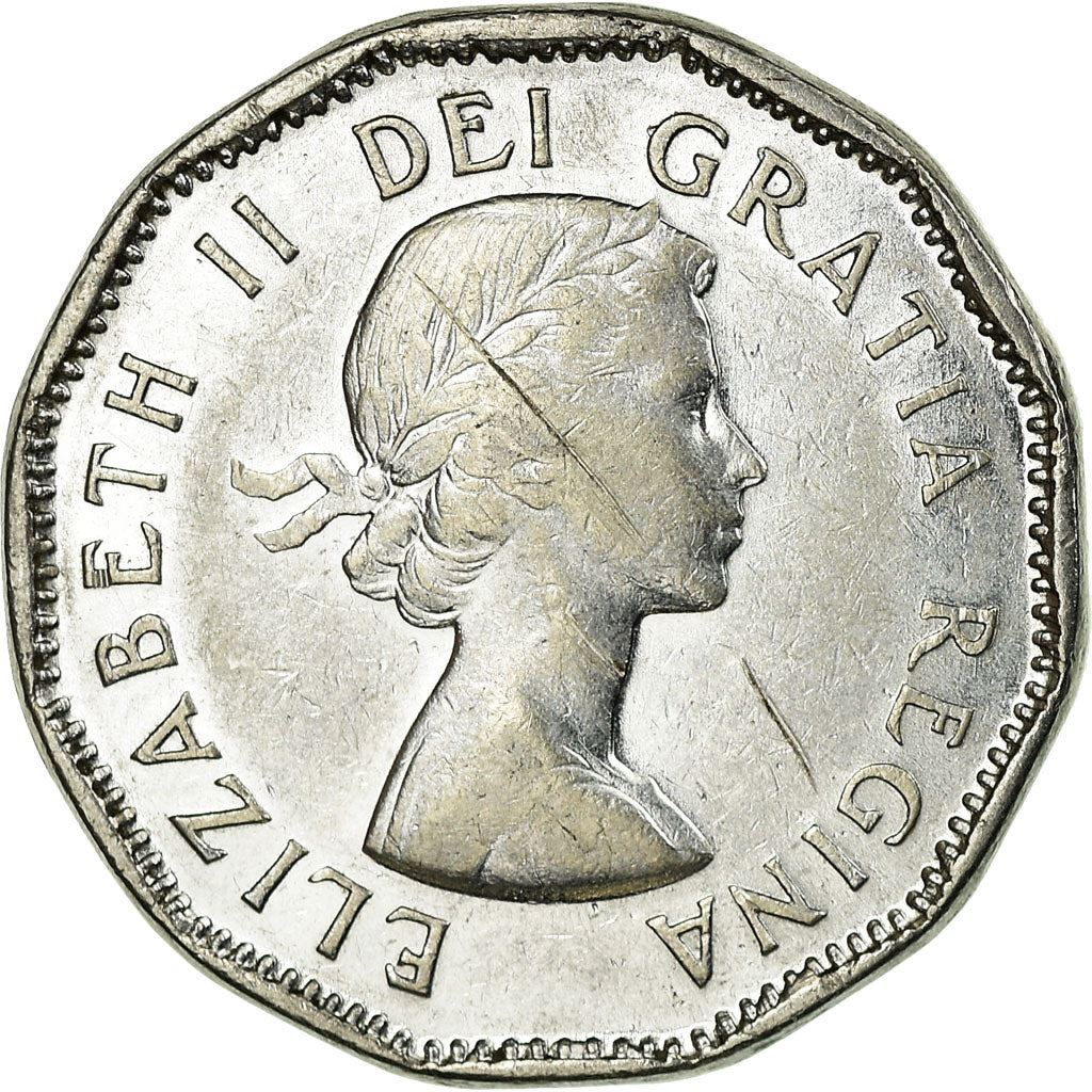 Canada | 5 Cents Coin | Chromium plated steel | 1st portrait | KM:50 | 1953-1954