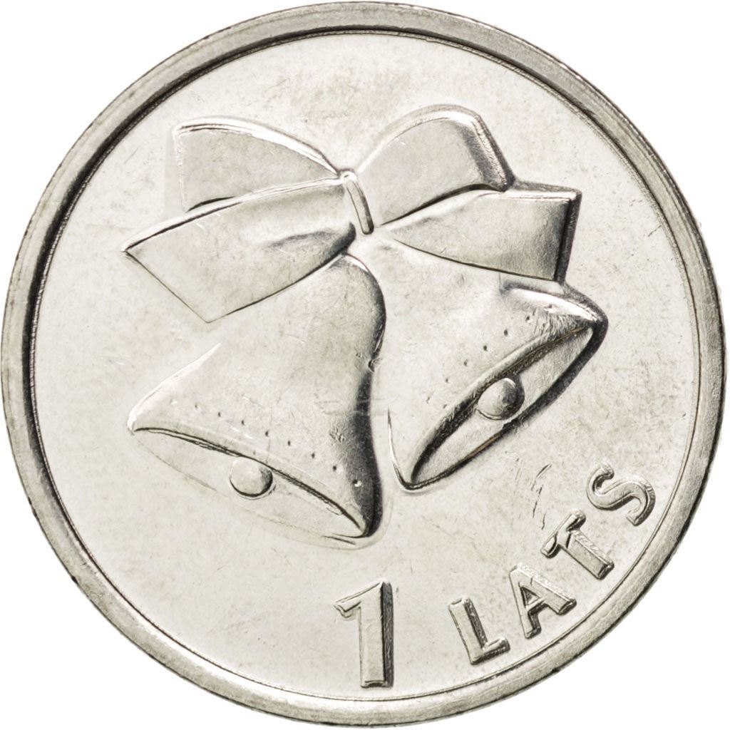 लातविया | 1 लाट्स सिक्का | क्रिसमस की घंटियाँ | KM:136 | 2012